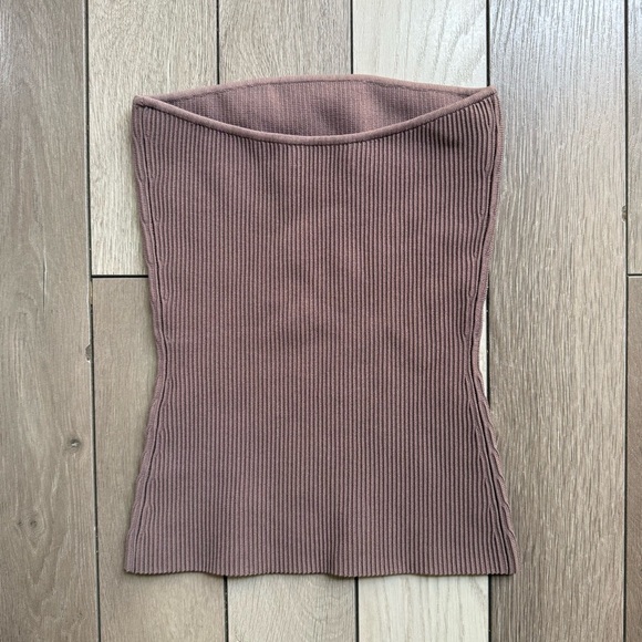 Babaton Sculpt Knit Tube Top in Mauve - Picture 2 of 5